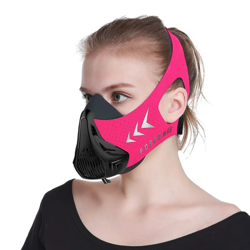 Adjustable 6-Level Training Mask for Endurance & Breathing Resistance.